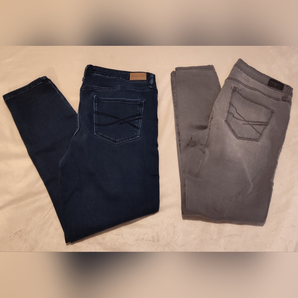 2- Aeropostale High Waisted Size 10 Ankle Jeggings